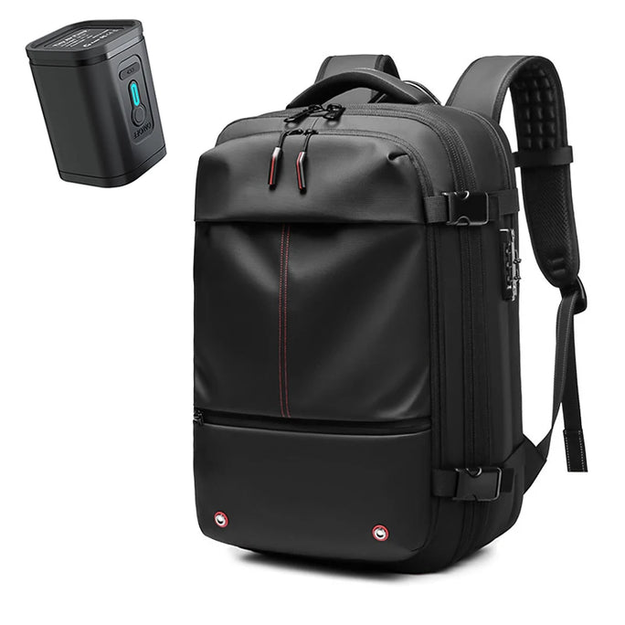 Water-resistant vacuum compression backpack.