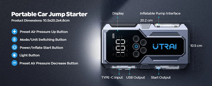 UTRAI 1500A Car Jump Starter Power Bank