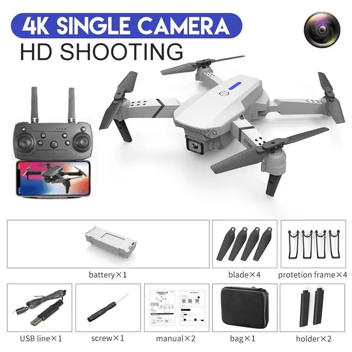 Drone 4K  WIFI Brinquedo HD Camera Foldable Helicopter.