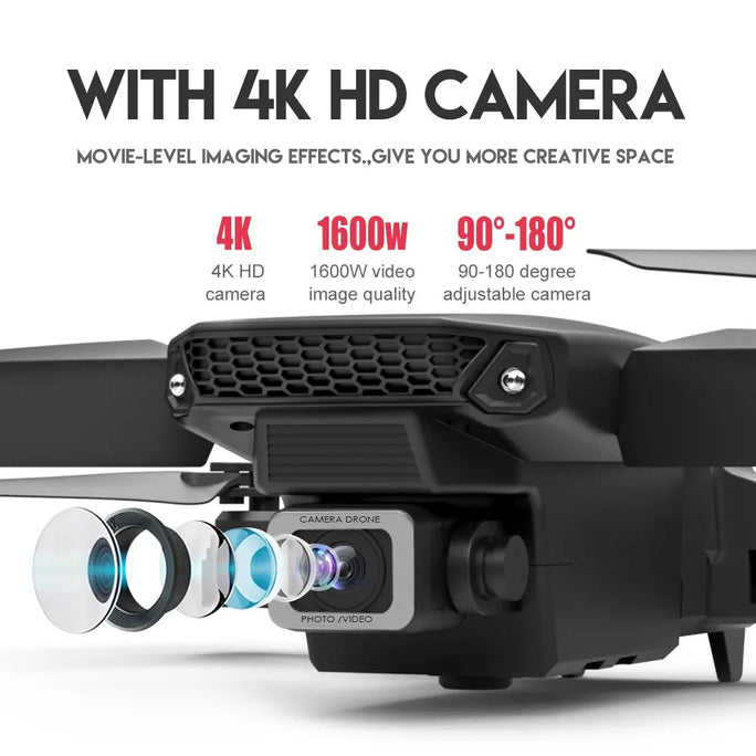 Drone 4K  WIFI Brinquedo HD Camera Foldable Helicopter.