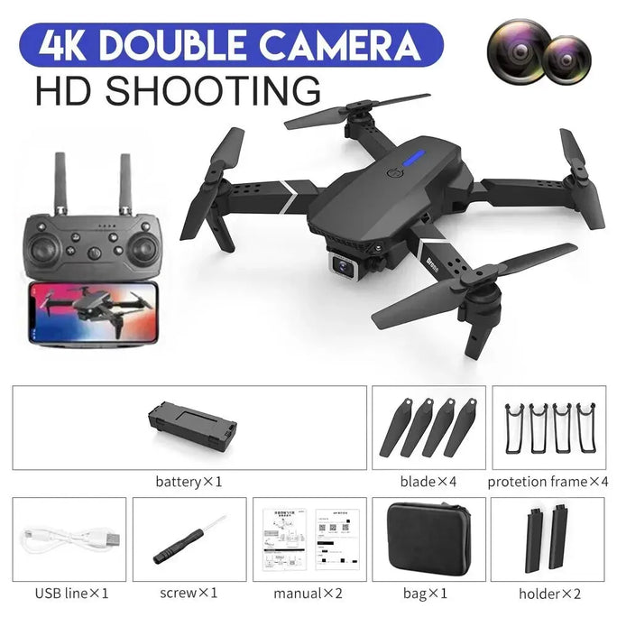 Drone 4K  WIFI Brinquedo HD Camera Foldable Helicopter.